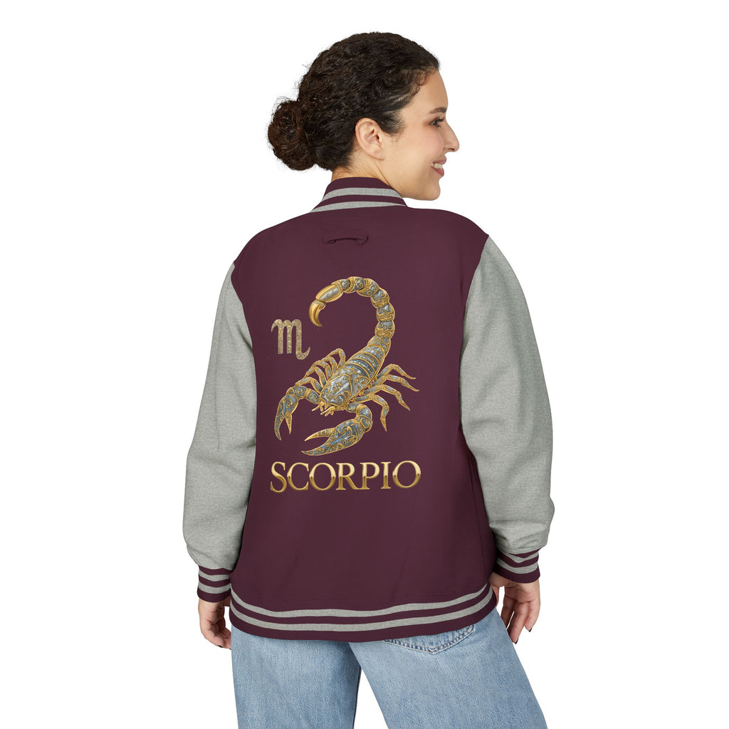 Scorpio Letterman Jacket — Gold Scorpion Varsity Jacket