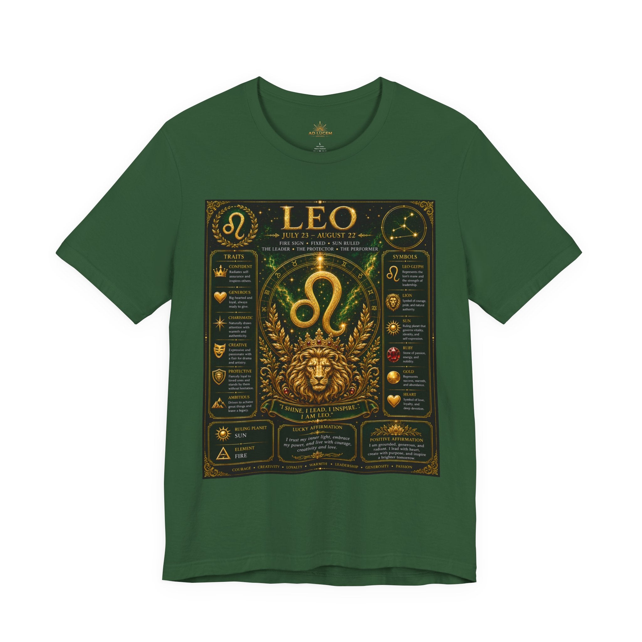 Leo Zodiac T-Shirt — Astrological Birthsign Poster Tee