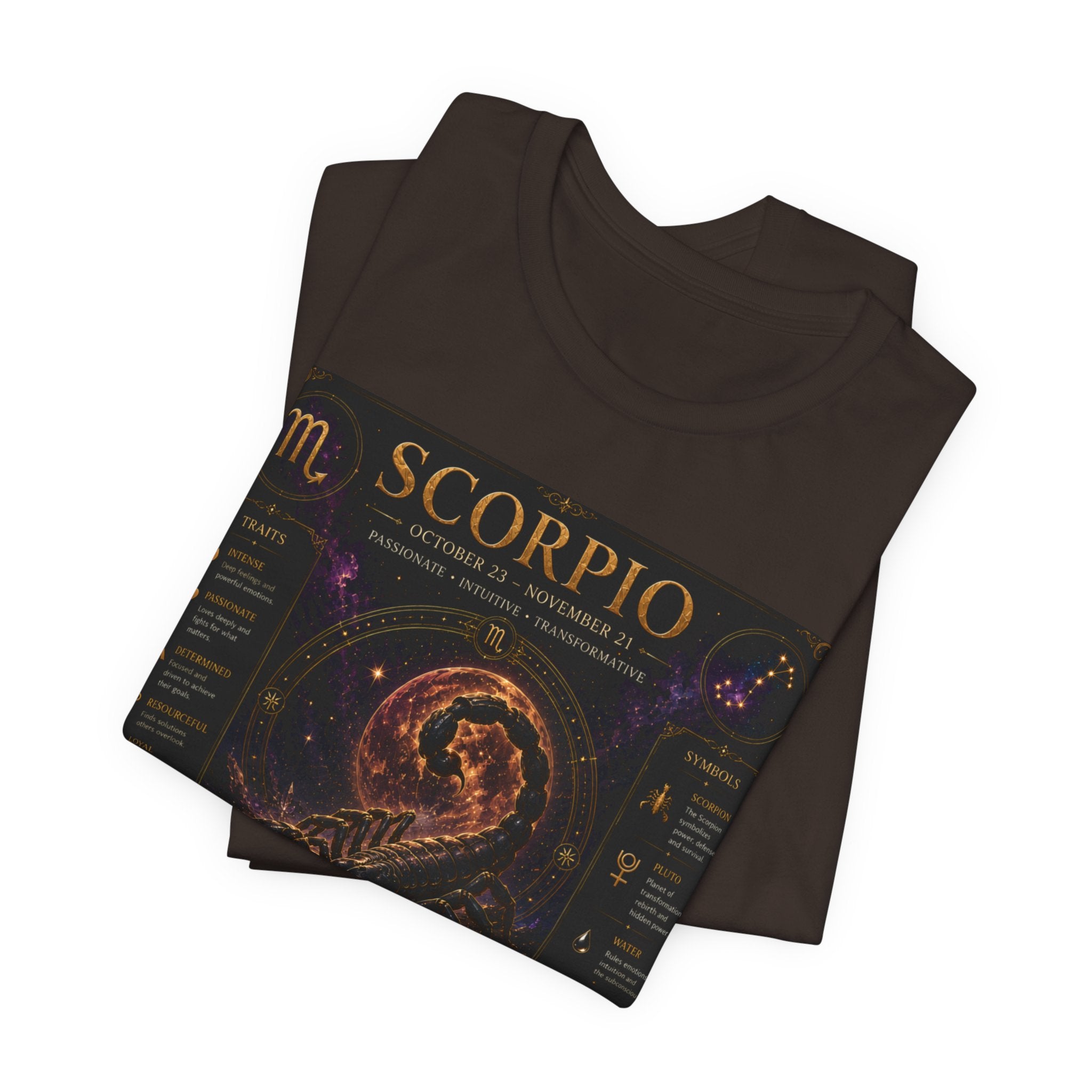 Scorpio Zodiac T-Shirt — Astrology Scorpion Birthdate Traits Tee