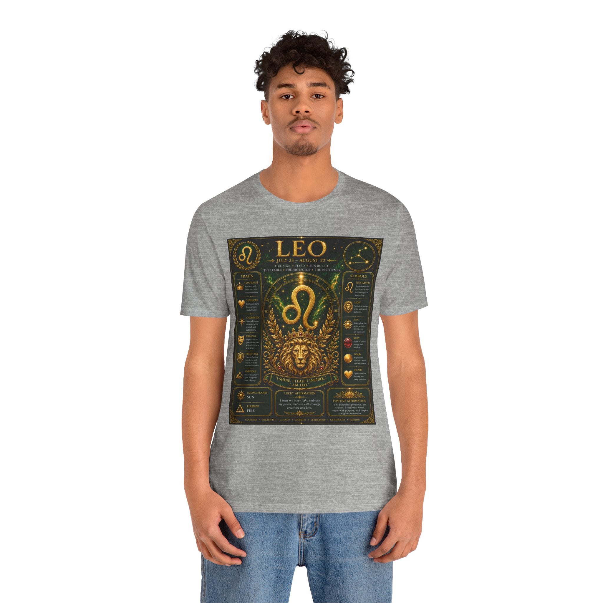 Leo Zodiac T-Shirt — Astrological Birthsign Poster Tee