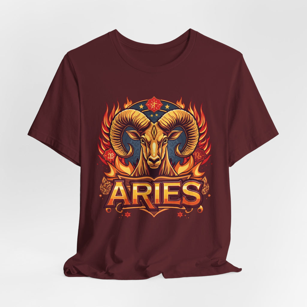 Aries Ram Zodiac The Trailblazer T-Shirt | Bold Flame Astrology Tee