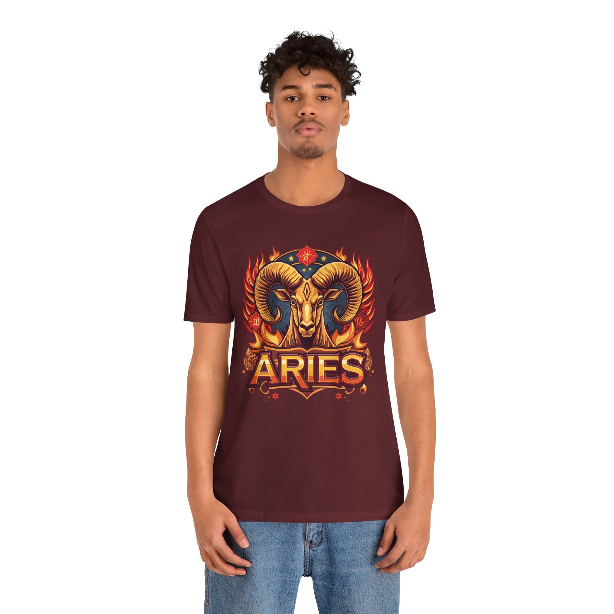 Aries Ram Zodiac The Trailblazer T-Shirt | Bold Flame Astrology Tee