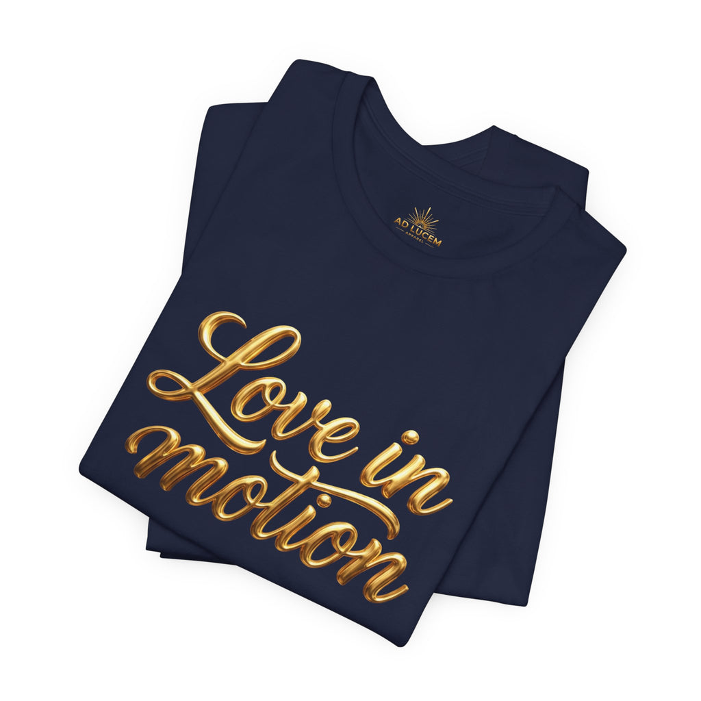 Gold Scorpio Scorpion T-Shirt | Zodiac "Love in Motion" Script