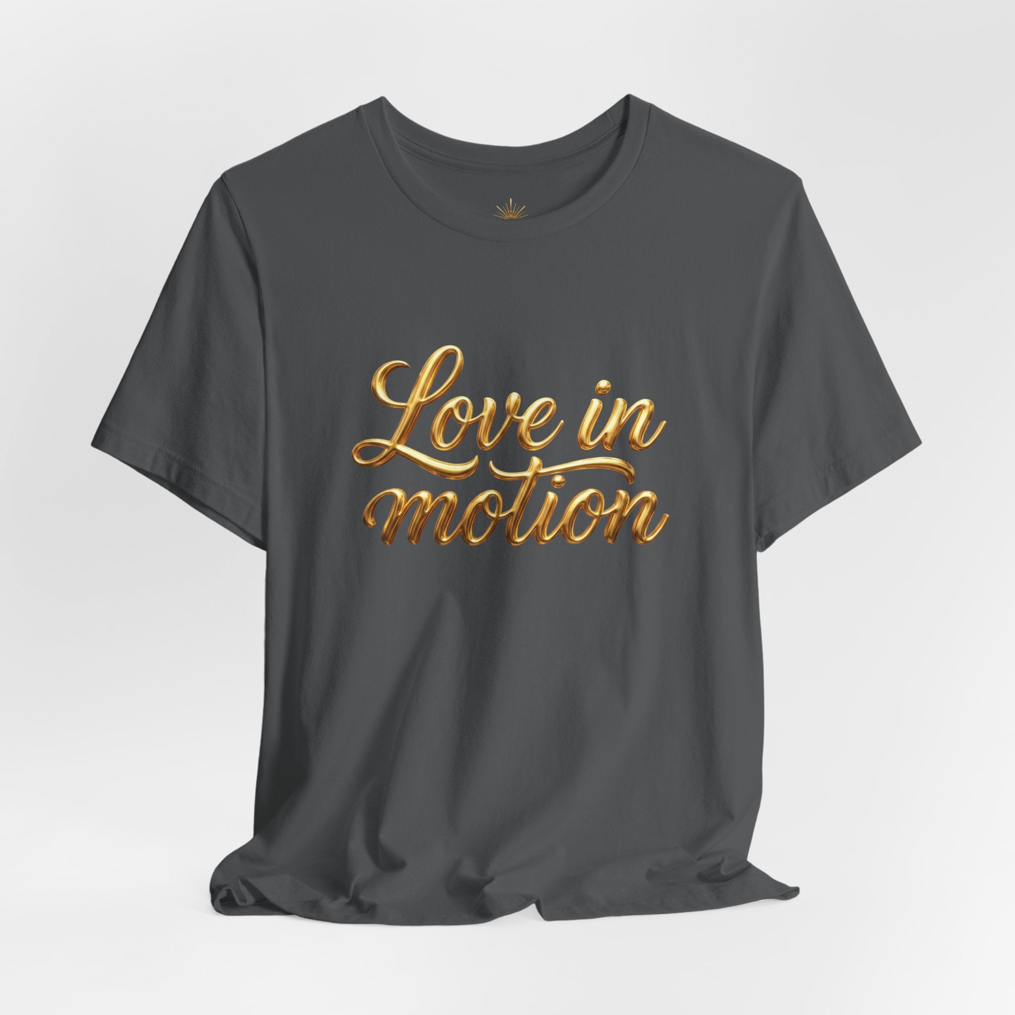 Gold Scorpio Scorpion T-Shirt | Zodiac "Love in Motion" Script