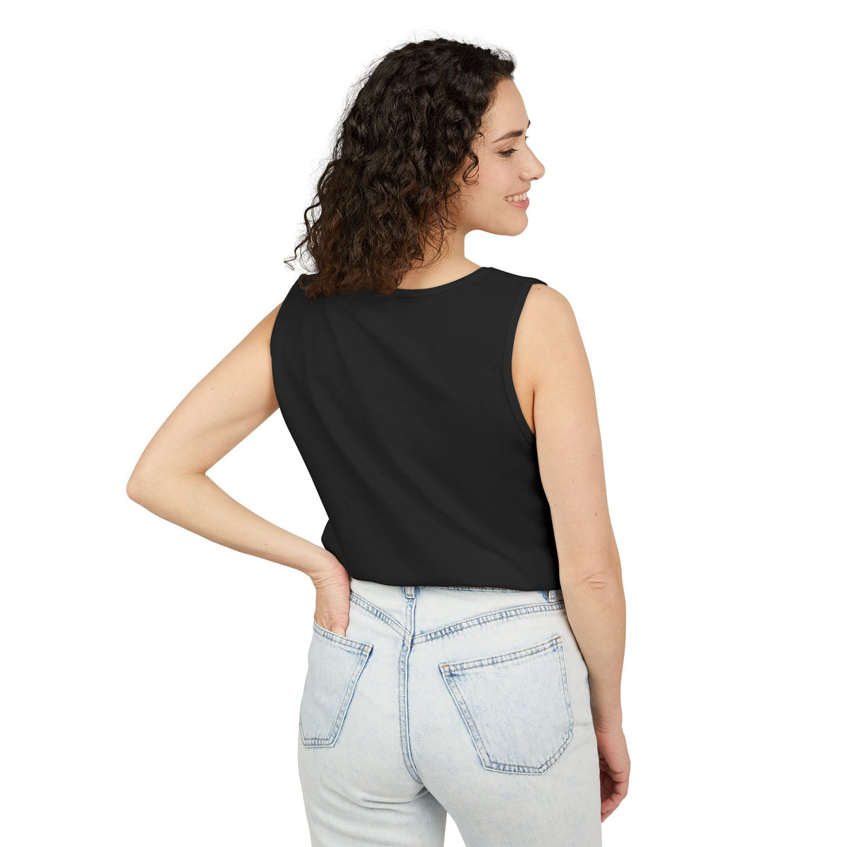 Lux Mundi Floral Tank Top — Gold Botanical Graphic Tank