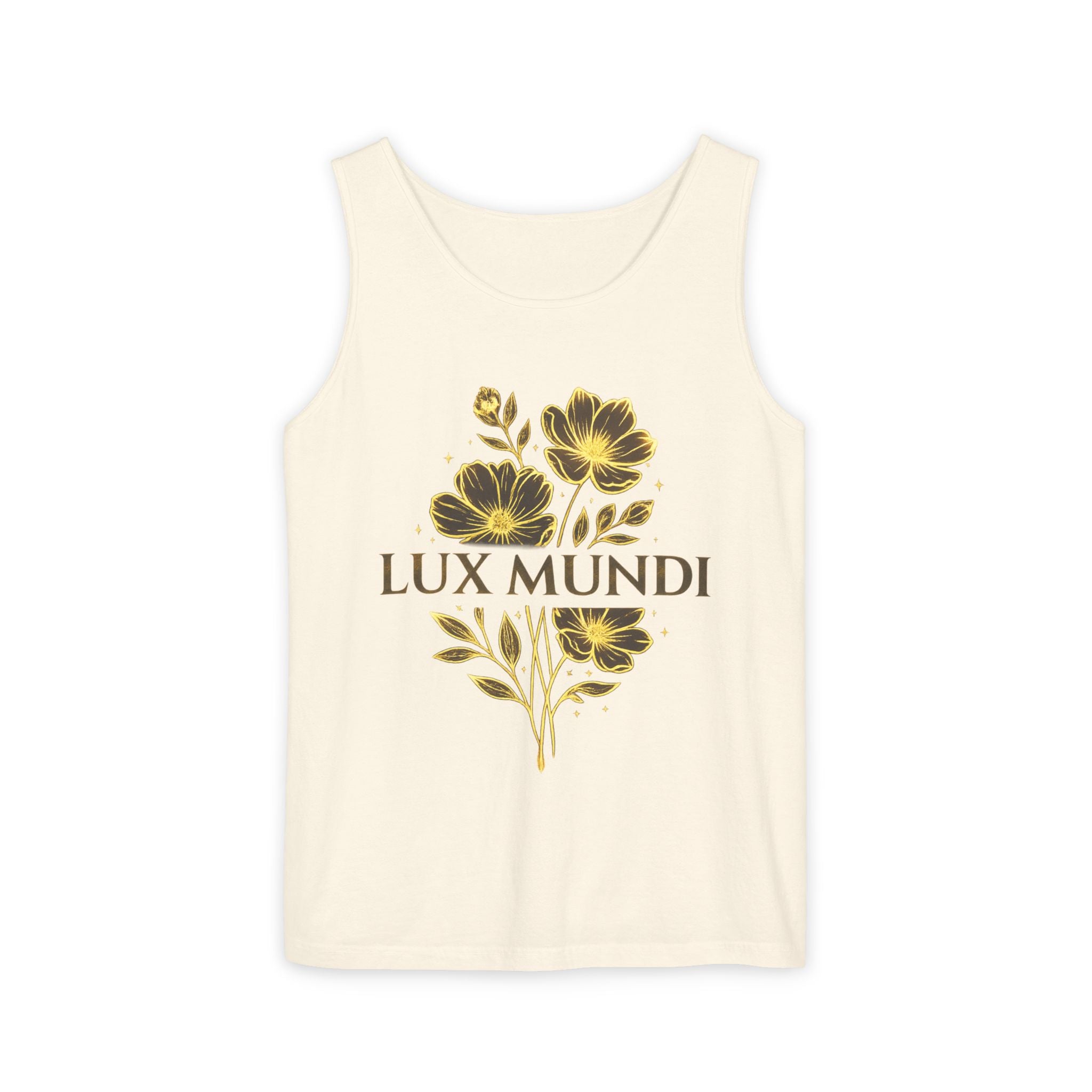 Lux Mundi Floral Tank Top — Vintage Botanical Graphic Tee