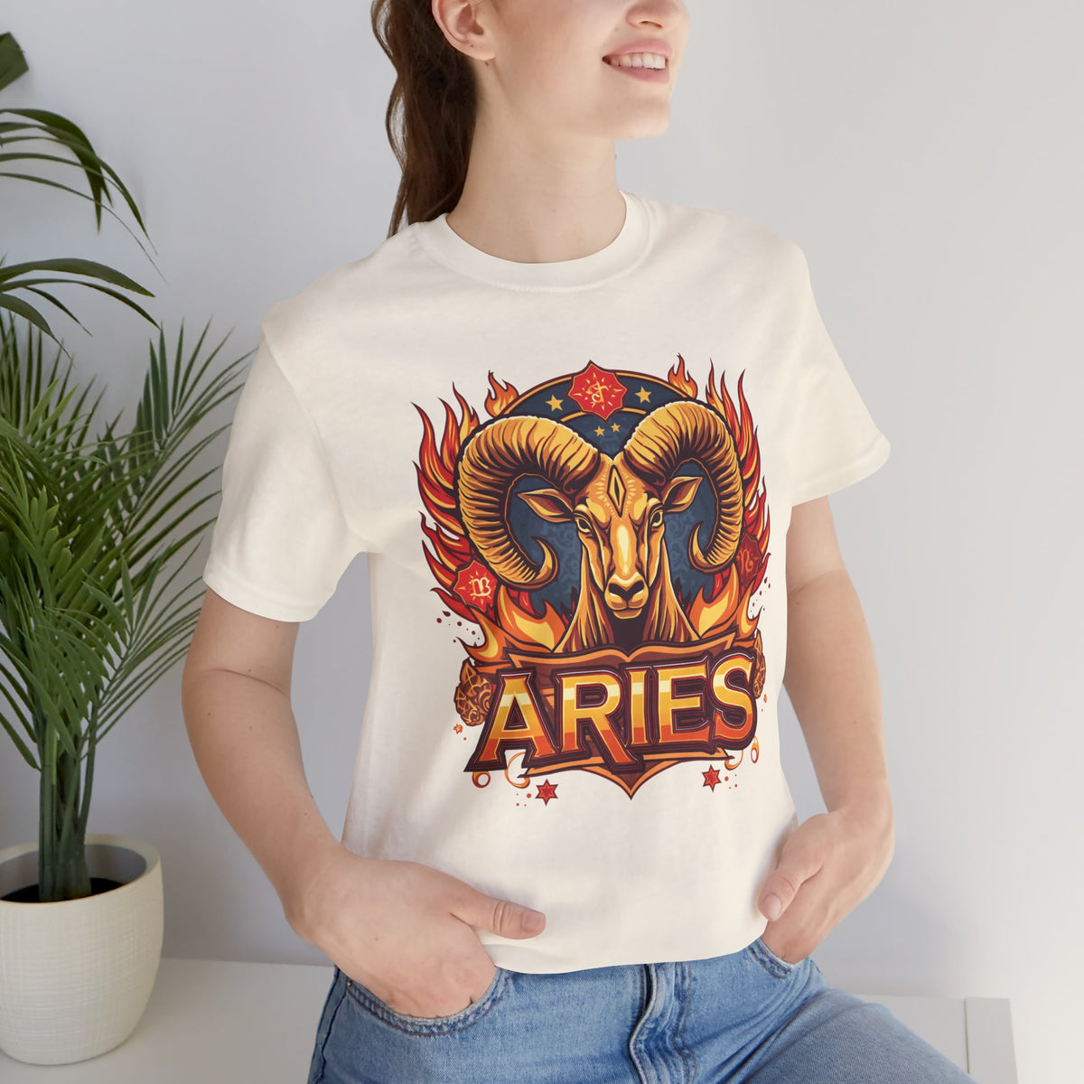 Aries Zodiac Ram T‑Shirt — Bold Fiery Horoscope Tee