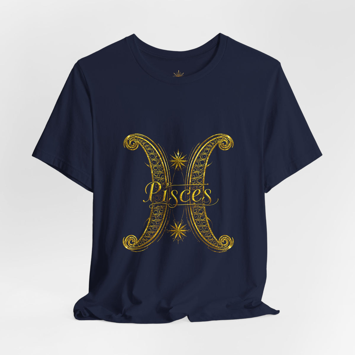 Pisces Zodiac Tee — Golden Astrological Sign Galaxy T-Shirt