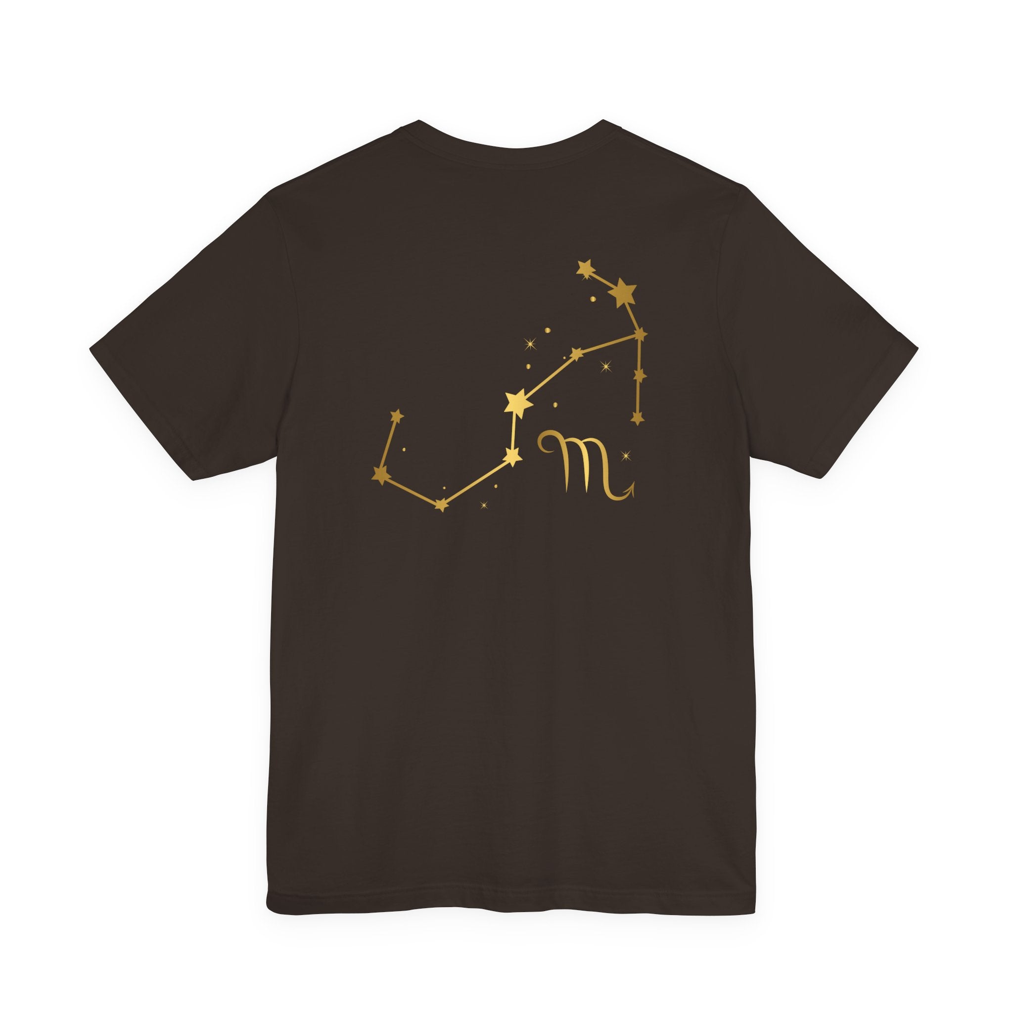 Gold Scorpio Scorpion T-Shirt | Zodiac "Love in Motion" Script