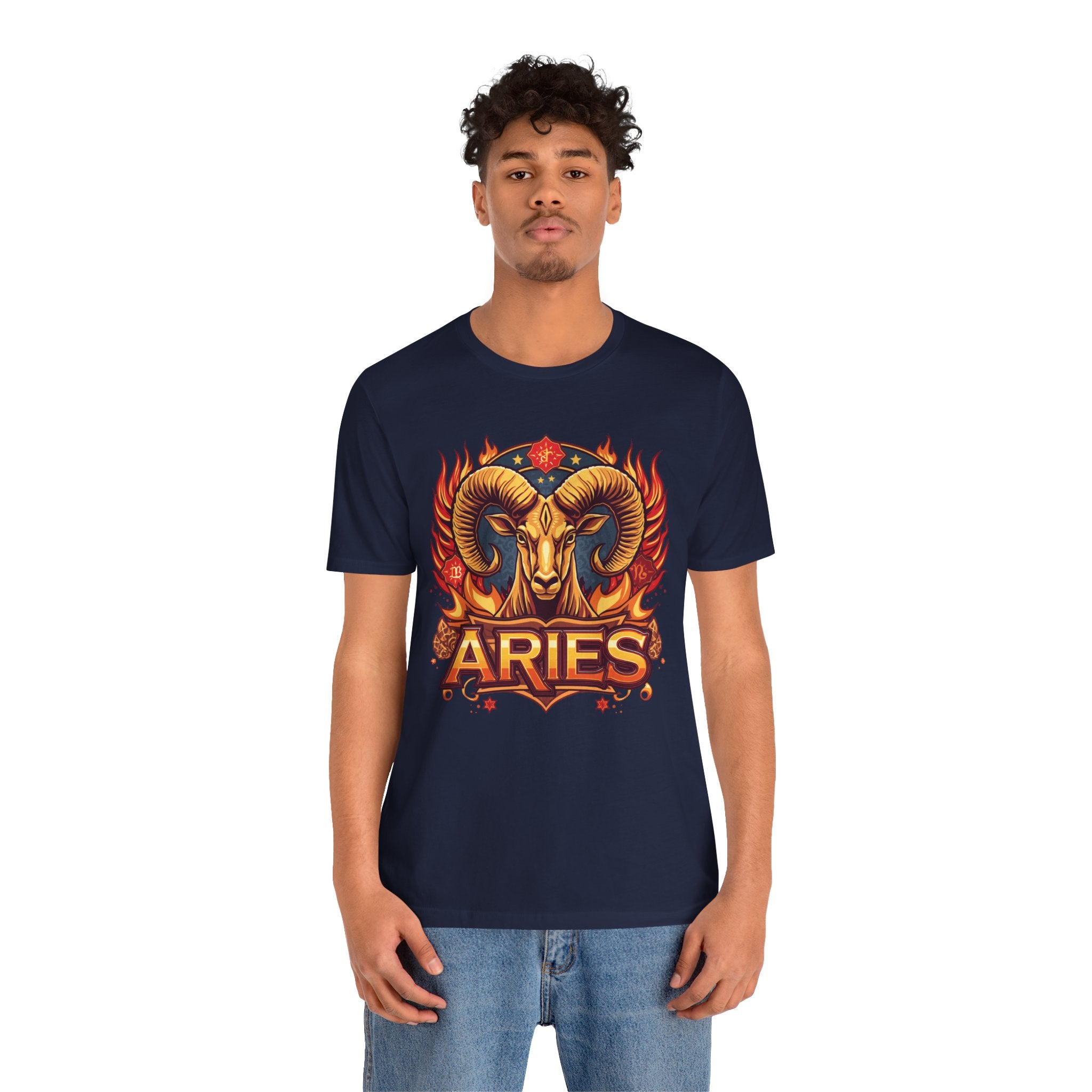 Aries Ram Zodiac The Trailblazer T-Shirt | Bold Flame Astrology Tee