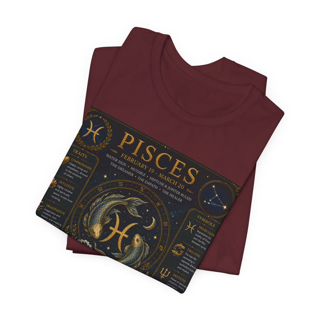 Pisces Zodiac T-Shirt — Pisces Traits Poster Tee | Astrology Gift