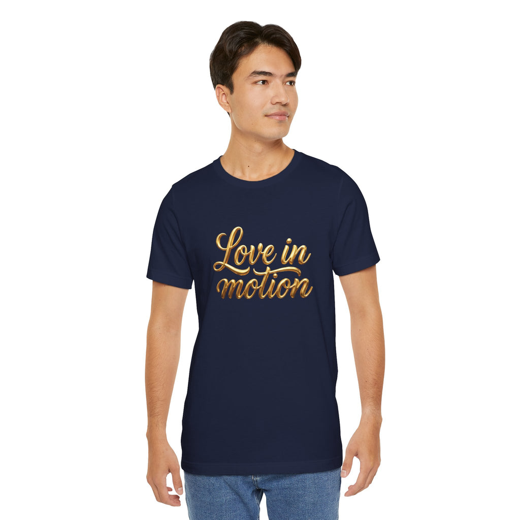 Gold Scorpio Scorpion T-Shirt | Zodiac "Love in Motion" Script