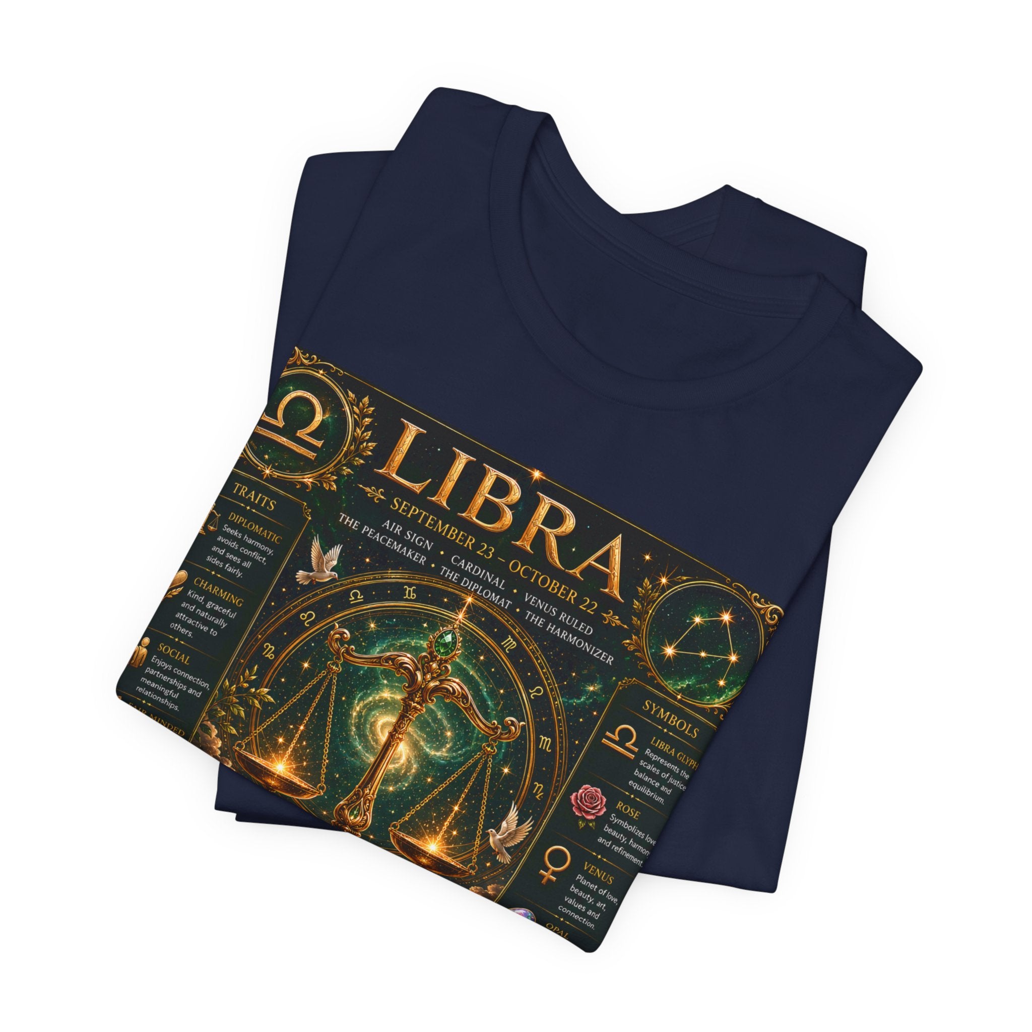 Libra Zodiac Sign T‑Shirt — Astrology Traits & Horoscope Design