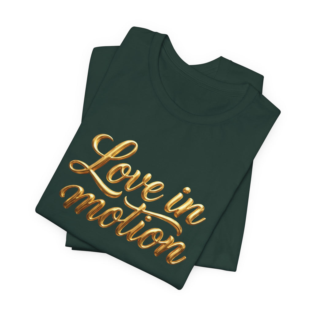 Gold Scorpio Scorpion T-Shirt | Zodiac "Love in Motion" Script