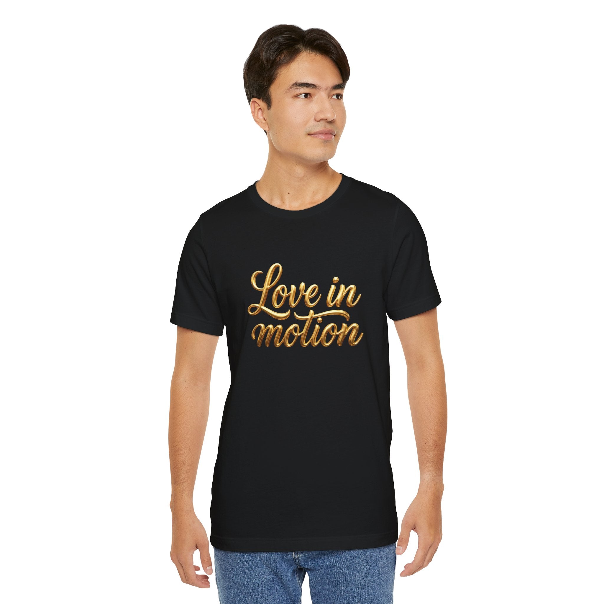 Gold Scorpio Scorpion T-Shirt | Zodiac "Love in Motion" Script