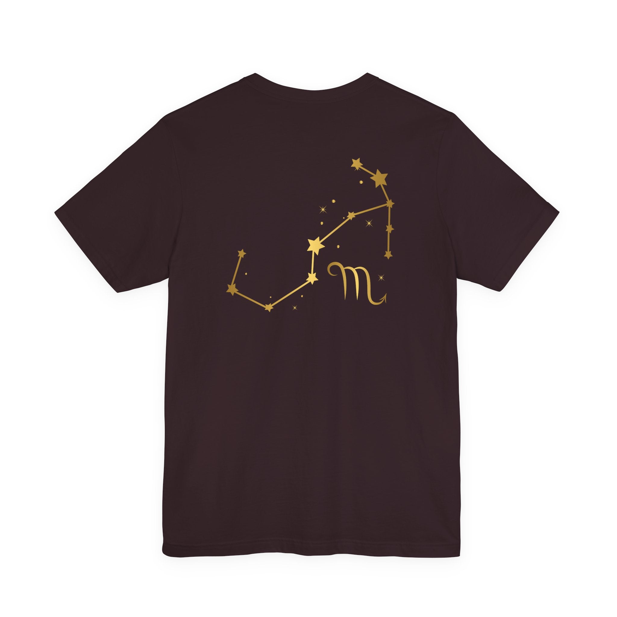 Gold Scorpio Scorpion T-Shirt | Zodiac "Love in Motion" Script
