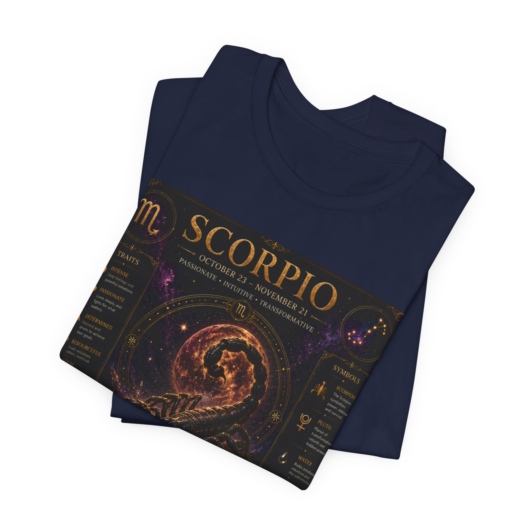 Scorpio Zodiac T-Shirt — Astrology Scorpion Birthdate Traits Tee