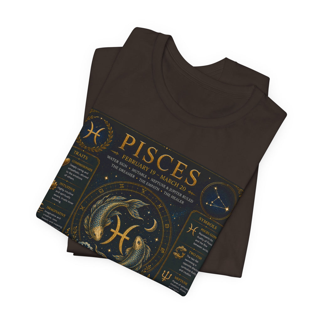 Pisces Zodiac T-Shirt — Pisces Traits Poster Tee | Astrology Gift