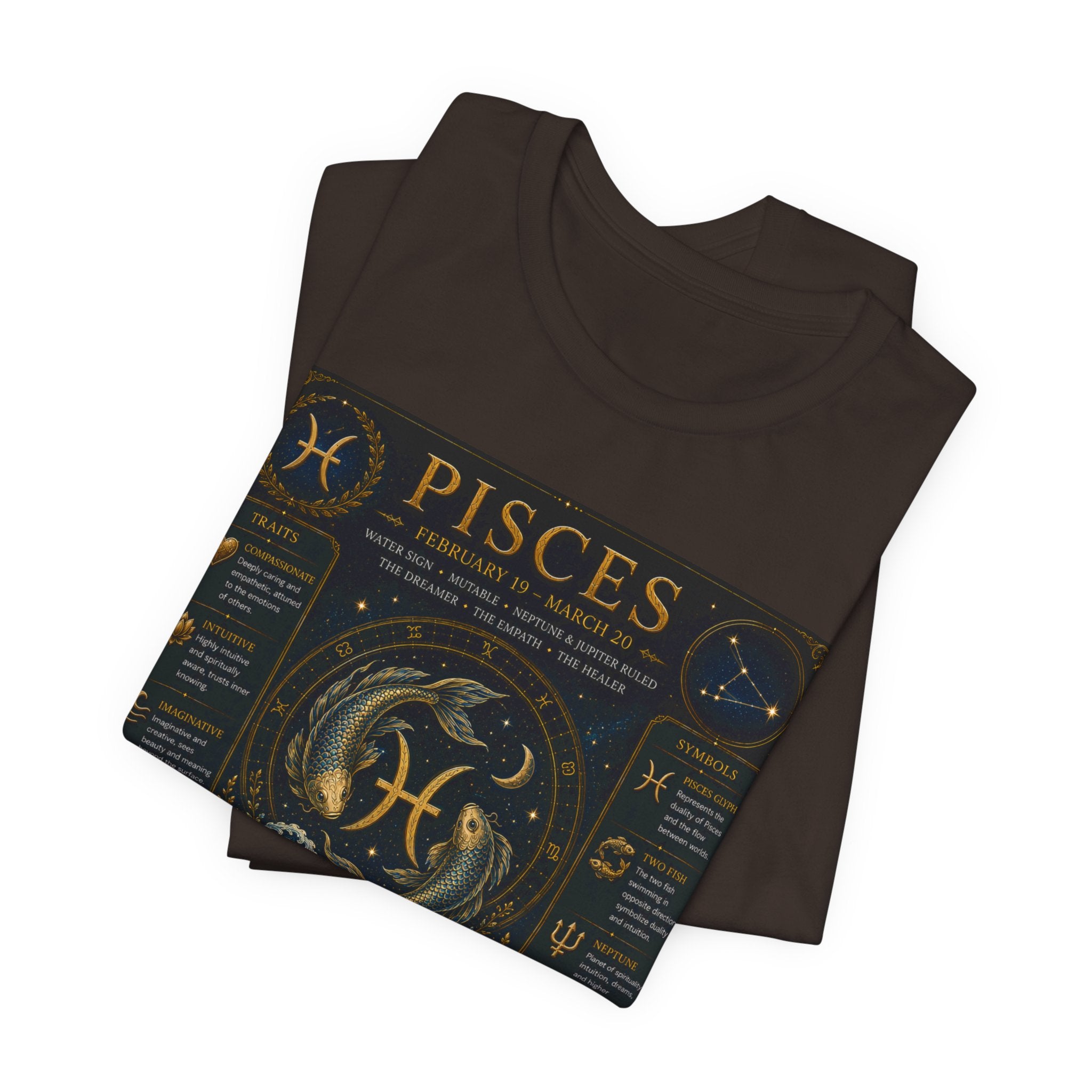 Pisces Zodiac T-Shirt — Pisces Traits Poster Tee | Astrology Gift