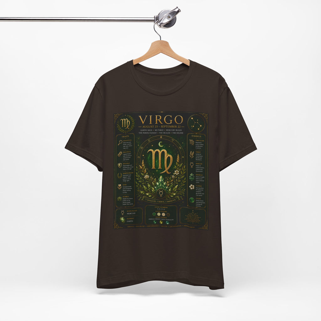 Virgo Zodiac T‑Shirt — Gold Astrology Sign Tee