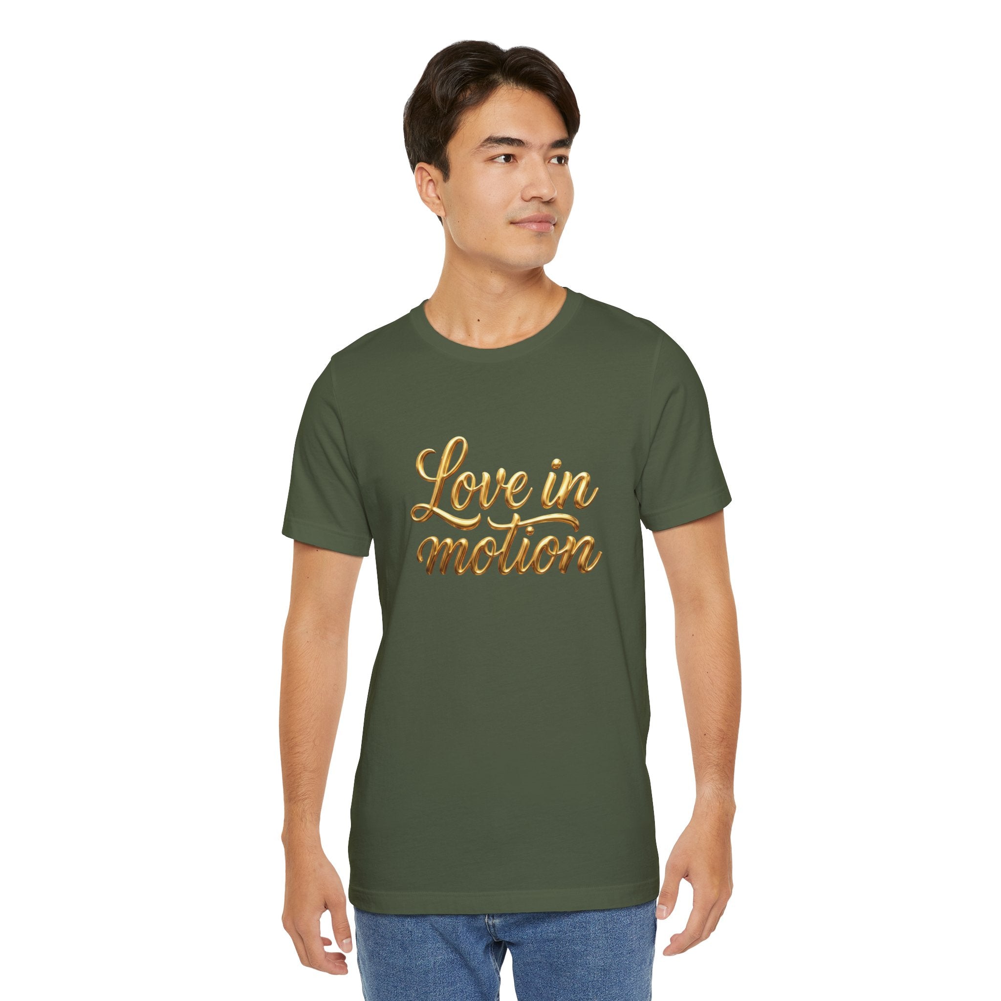 Gold Scorpio Scorpion T-Shirt | Zodiac "Love in Motion" Script