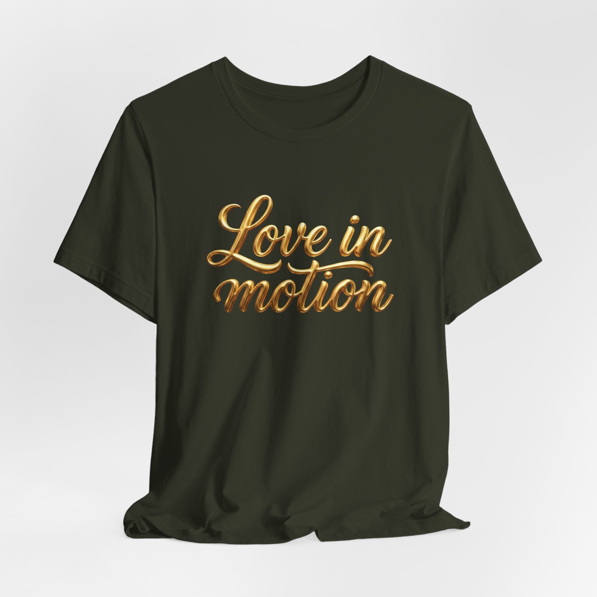 Gold Scorpio Scorpion T-Shirt | Zodiac "Love in Motion" Script