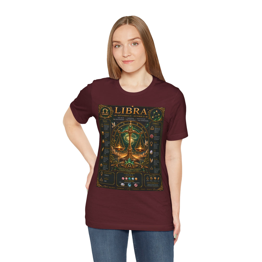 Libra Zodiac Sign T‑Shirt — Astrology Traits & Horoscope Design
