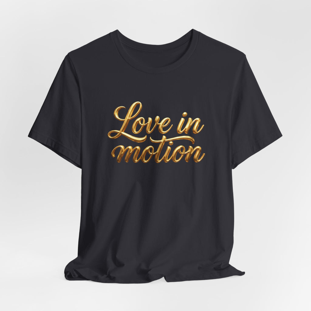 Gold Scorpio Scorpion T-Shirt | Zodiac "Love in Motion" Script