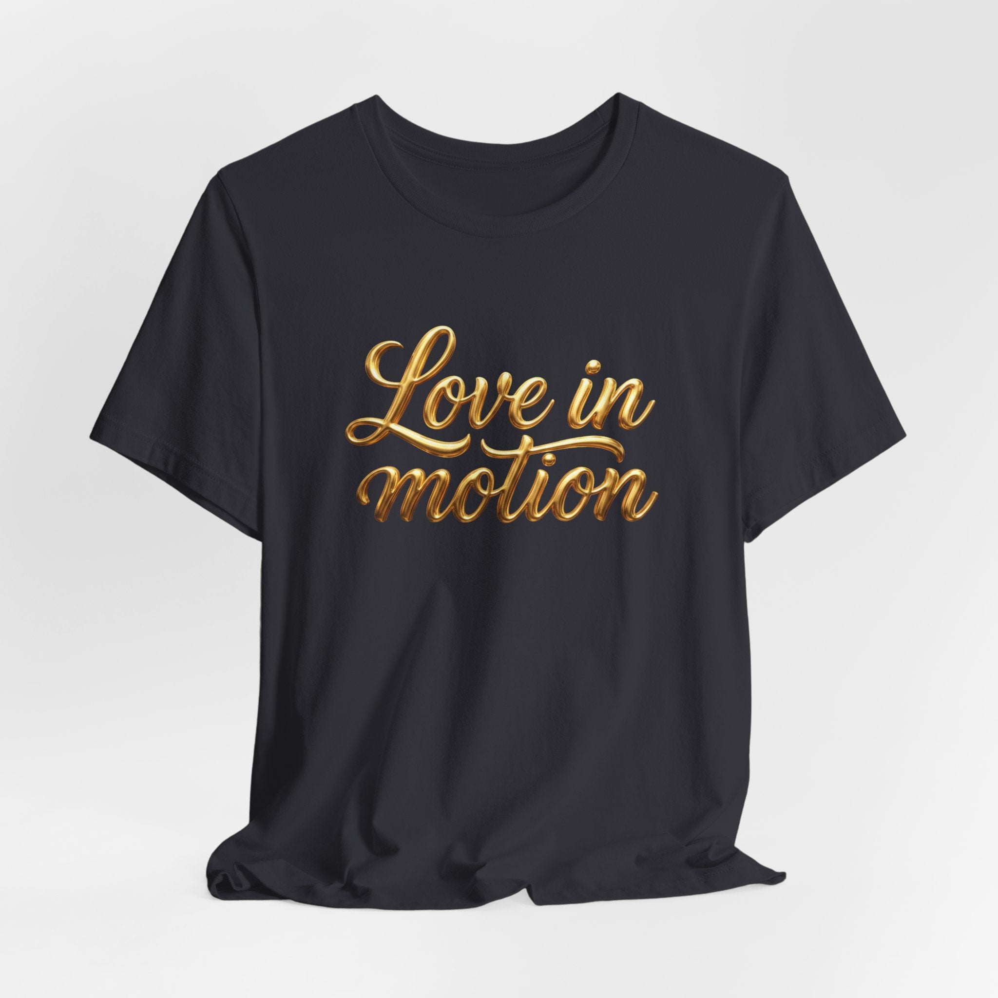 Gold Scorpio Scorpion T-Shirt | Zodiac "Love in Motion" Script
