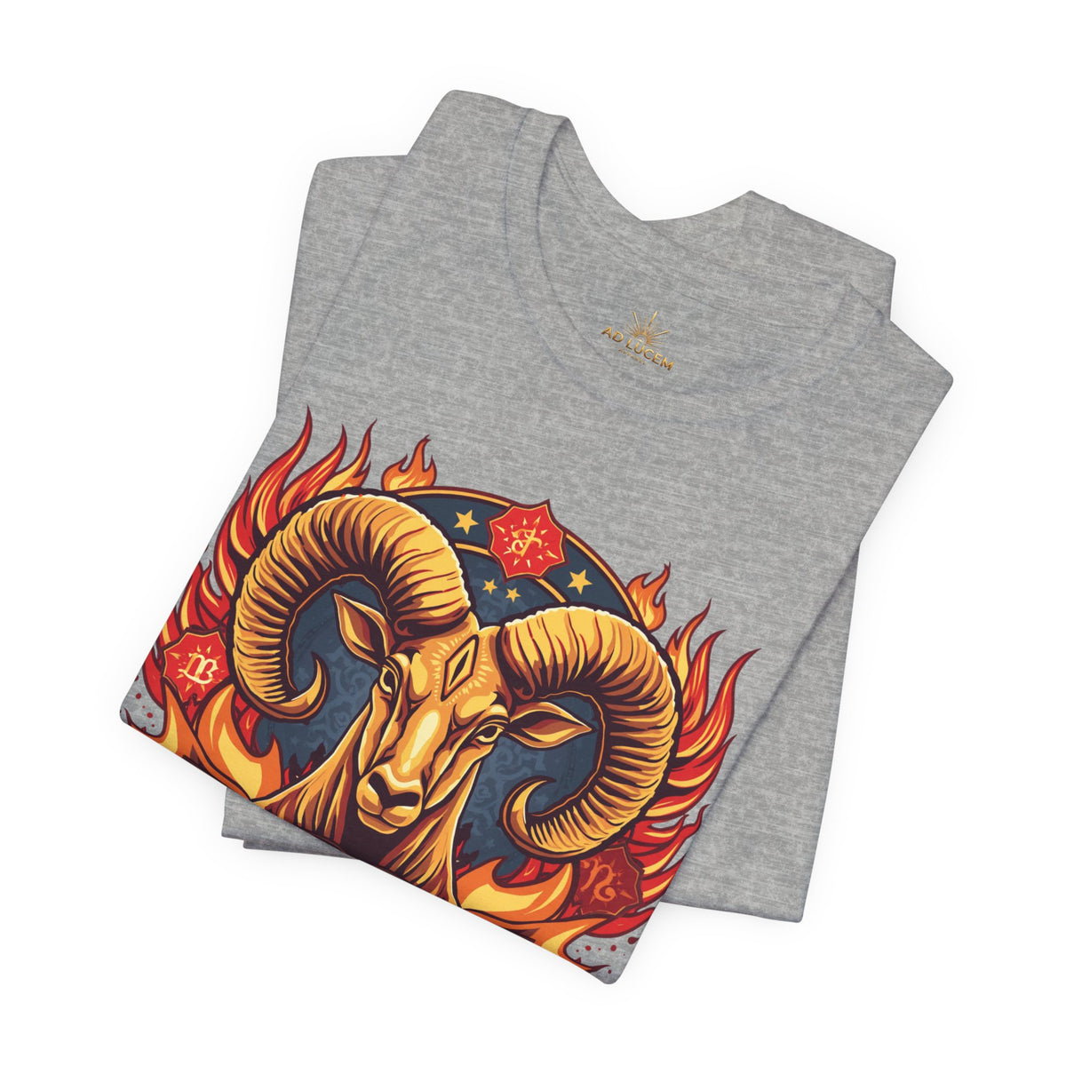 Aries Zodiac Ram T‑Shirt — Bold Fiery Horoscope Tee