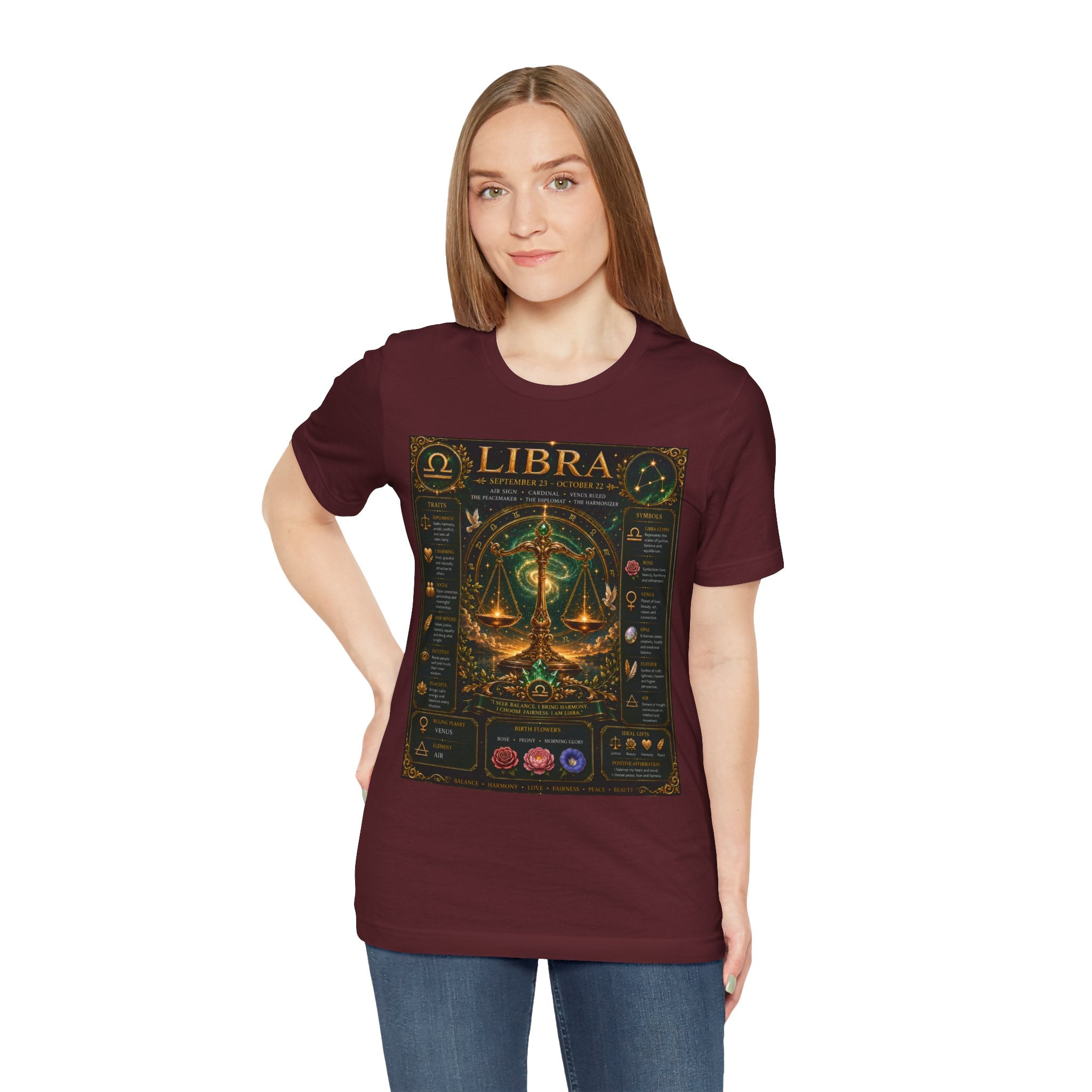 Libra Zodiac Sign T‑Shirt — Astrology Traits & Horoscope Design