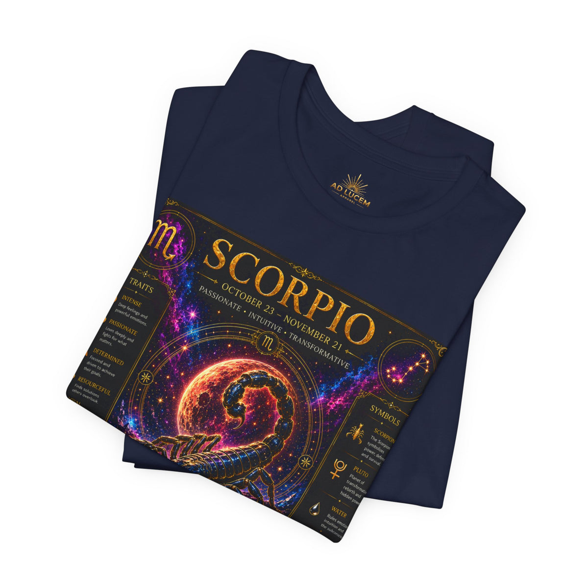 Scorpio Zodiac T-Shirt — Astrology Scorpion Birthdate Traits Tee