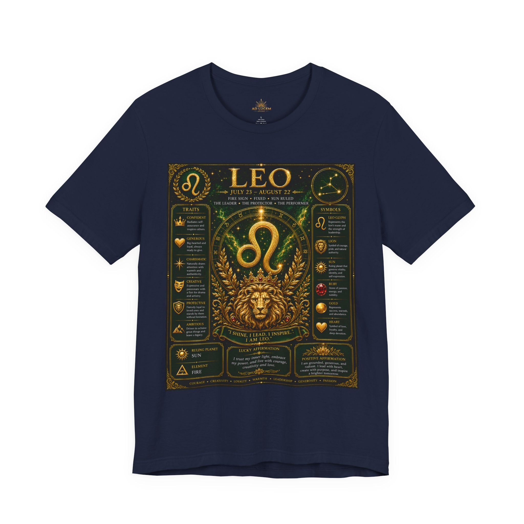 Leo Zodiac T-Shirt — Astrological Birthsign Poster Tee