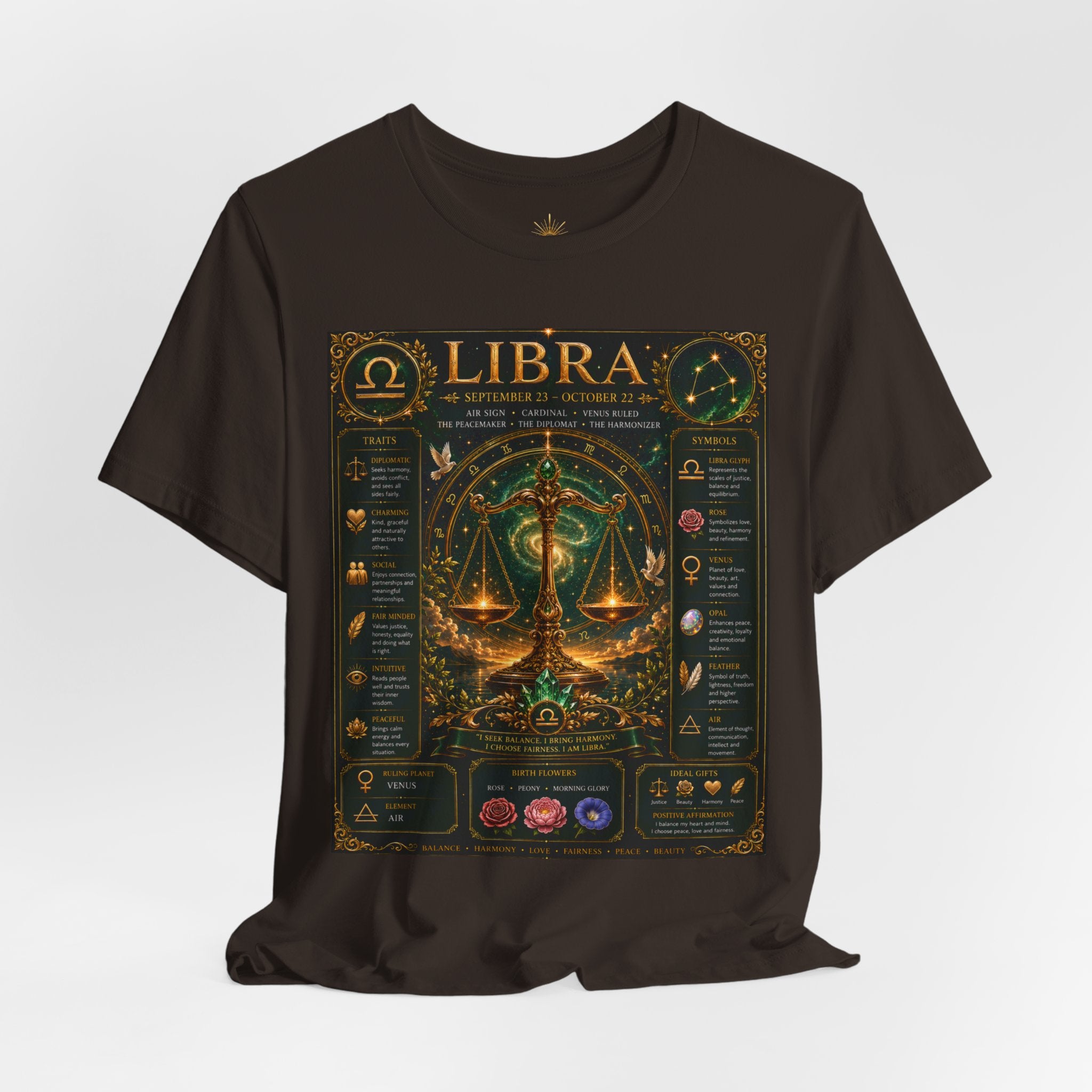 Libra Zodiac Sign T‑Shirt — Astrology Traits & Horoscope Design