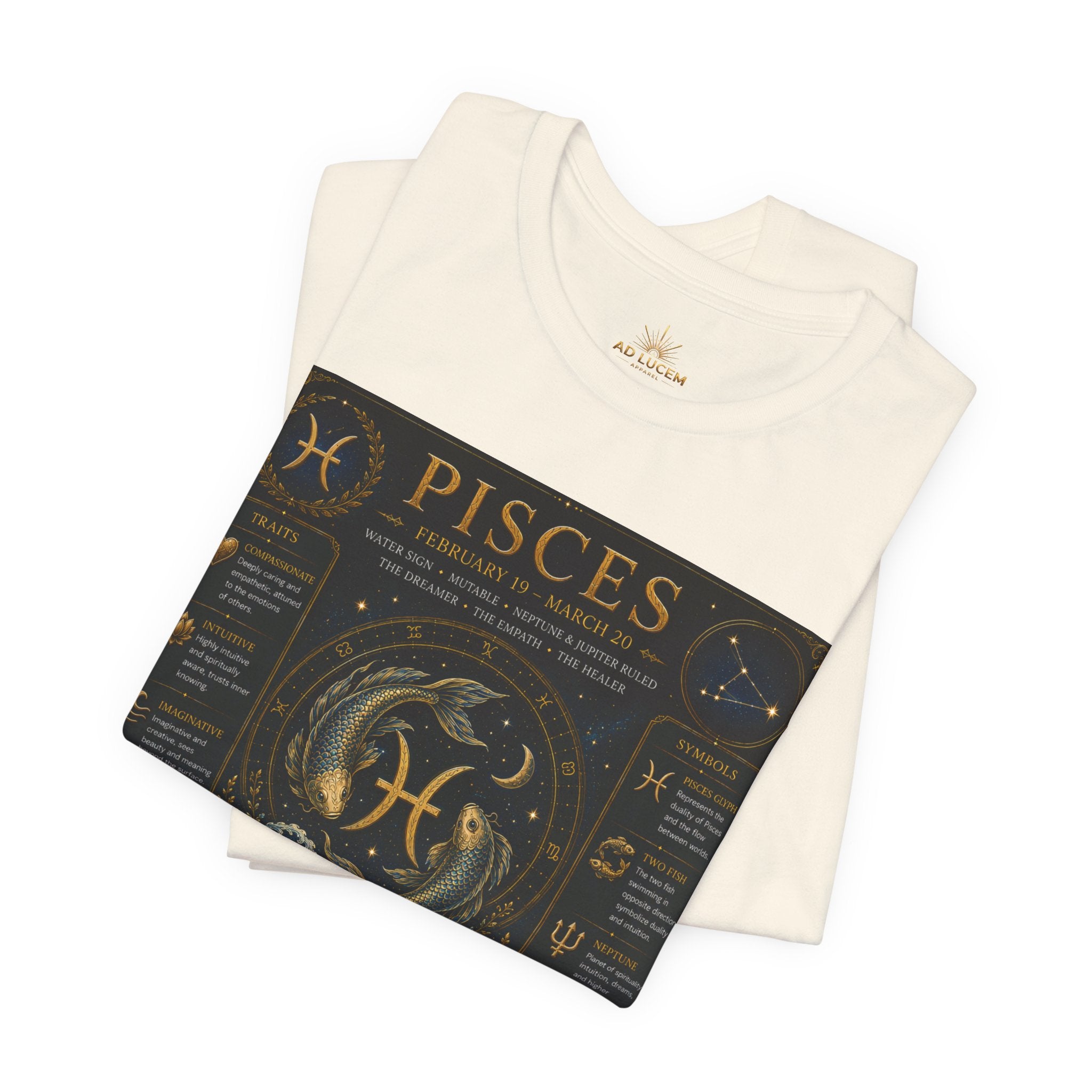 Pisces Zodiac T-Shirt — Pisces Traits Poster Tee | Astrology Gift