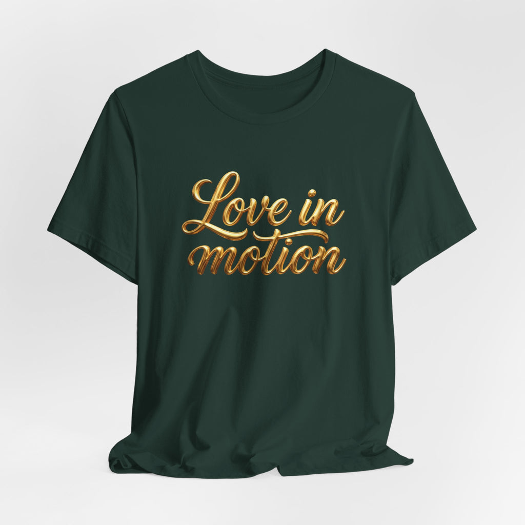 Gold Scorpio Scorpion T-Shirt | Zodiac "Love in Motion" Script