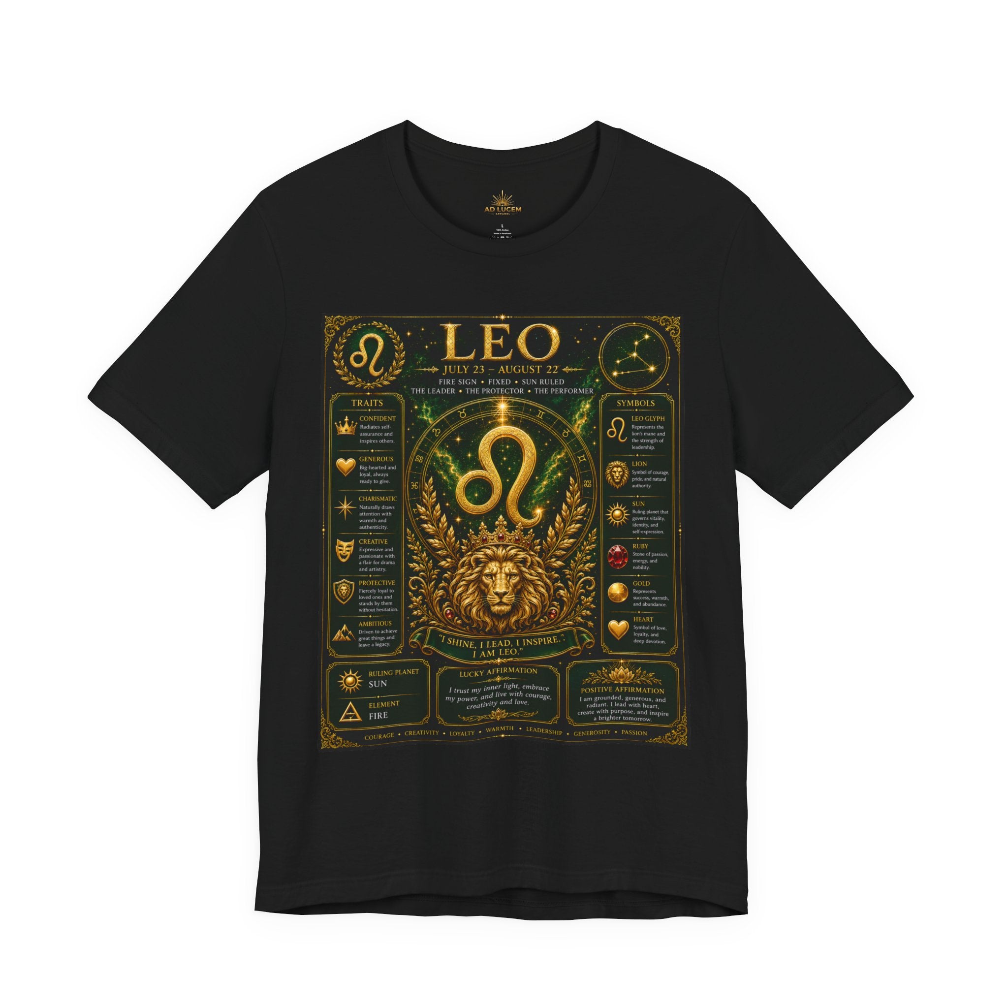 Leo Zodiac T-Shirt — Astrological Birthsign Poster Tee