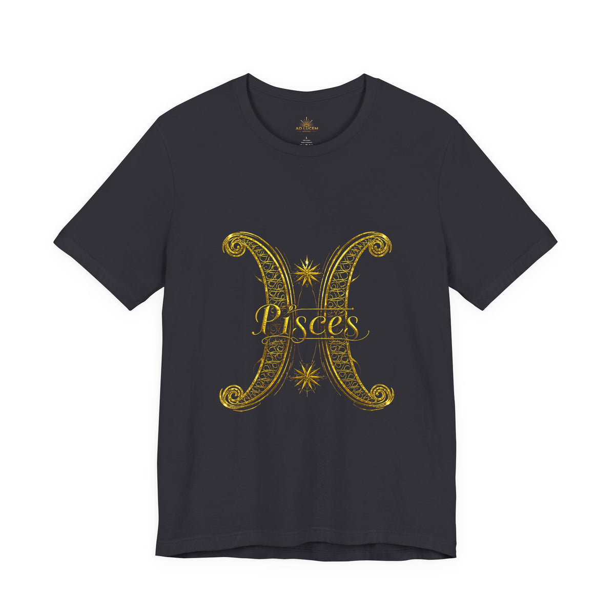 Pisces Zodiac Tee — Golden Astrological Sign Galaxy T-Shirt