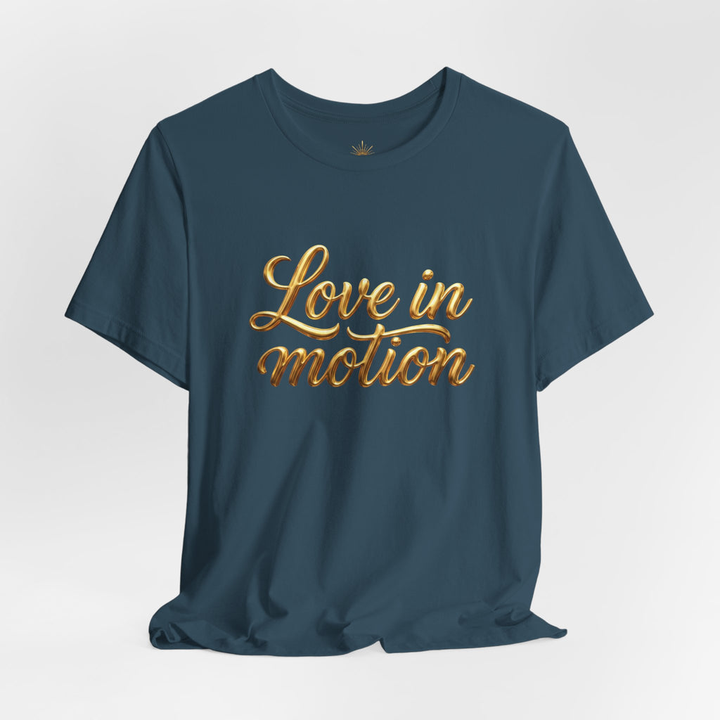 Gold Scorpio Scorpion T-Shirt | Zodiac "Love in Motion" Script