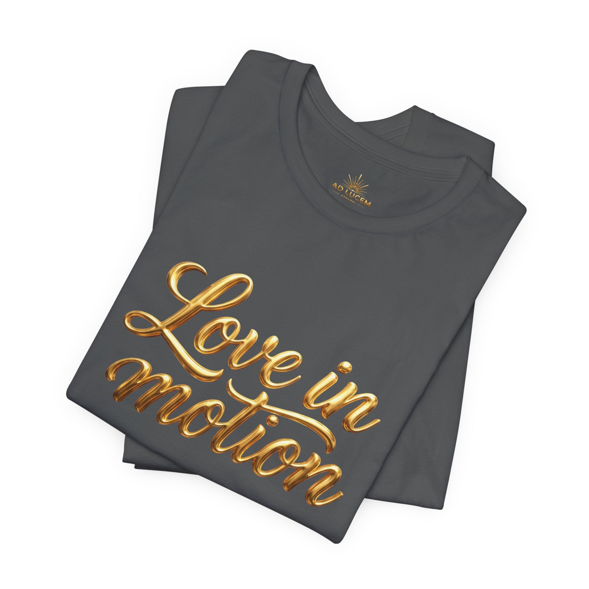 Gold Scorpio Scorpion T-Shirt | Zodiac "Love in Motion" Script