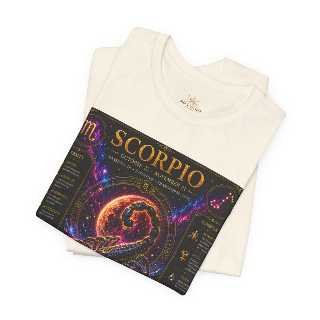 Scorpio Zodiac T-Shirt — Astrology Scorpion Birthdate Traits Tee
