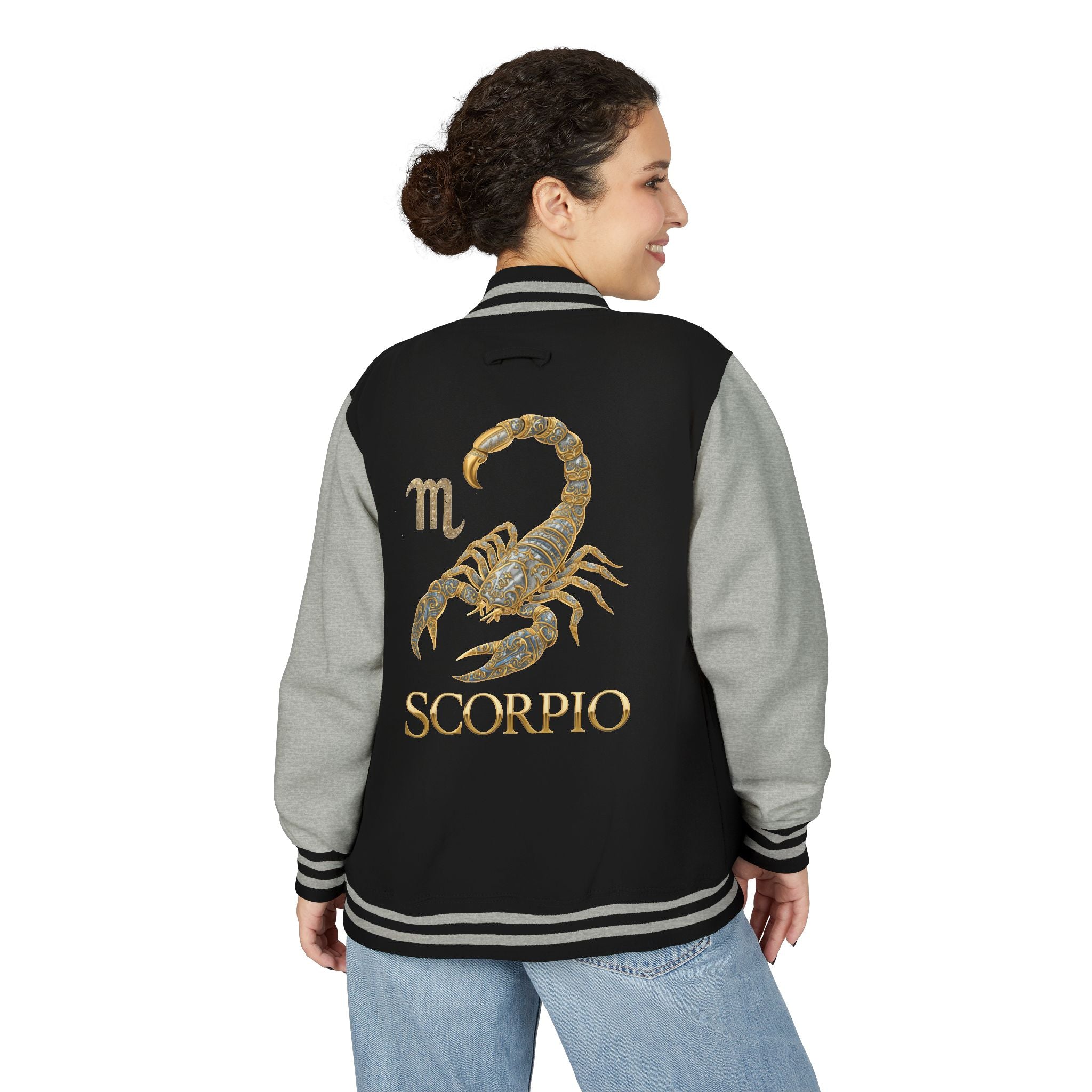 Scorpio Letterman Jacket — Gold Scorpion Varsity Jacket