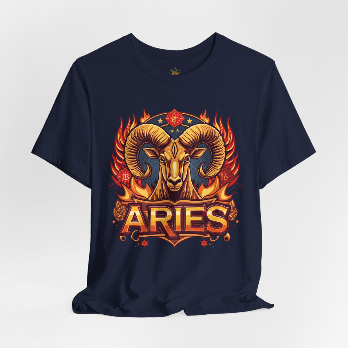Aries Zodiac Ram T‑Shirt — Bold Fiery Horoscope Tee