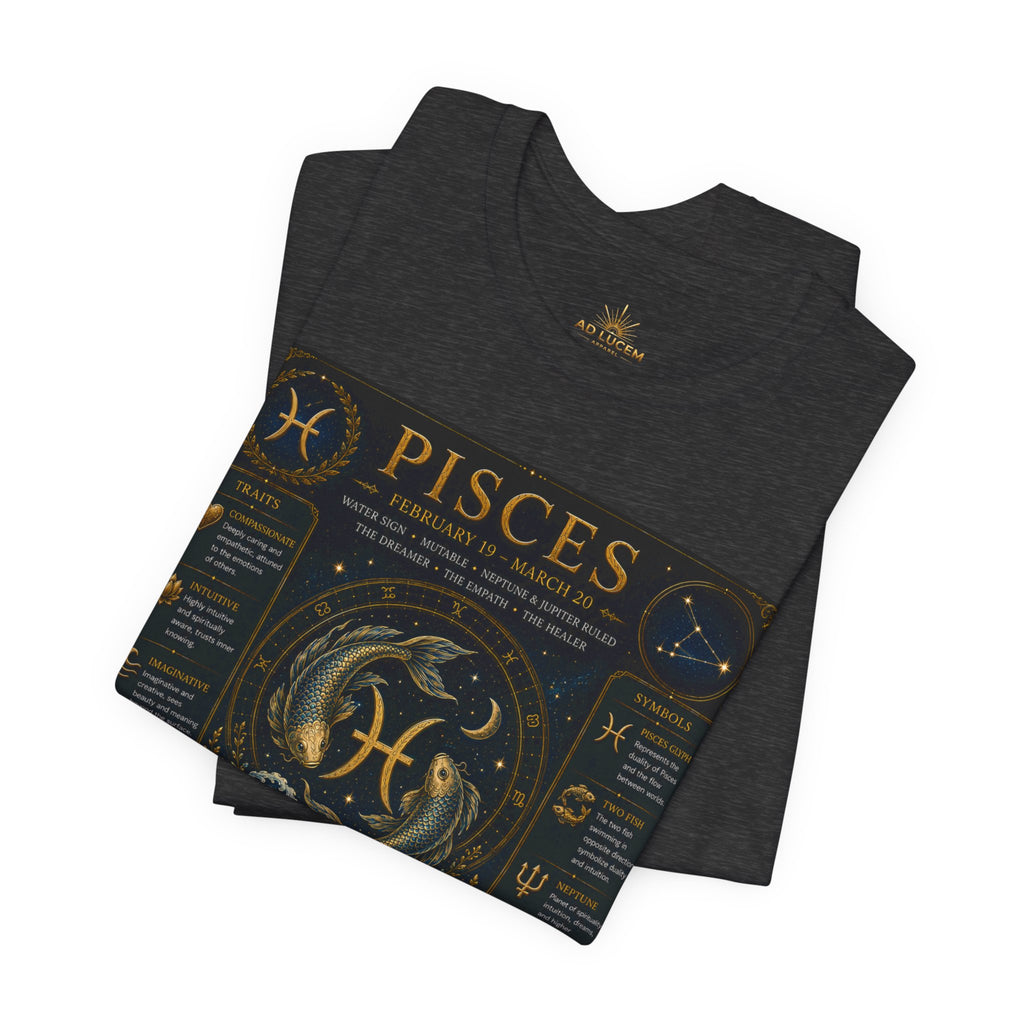 Pisces Zodiac T-Shirt — Pisces Traits Poster Tee | Astrology Gift