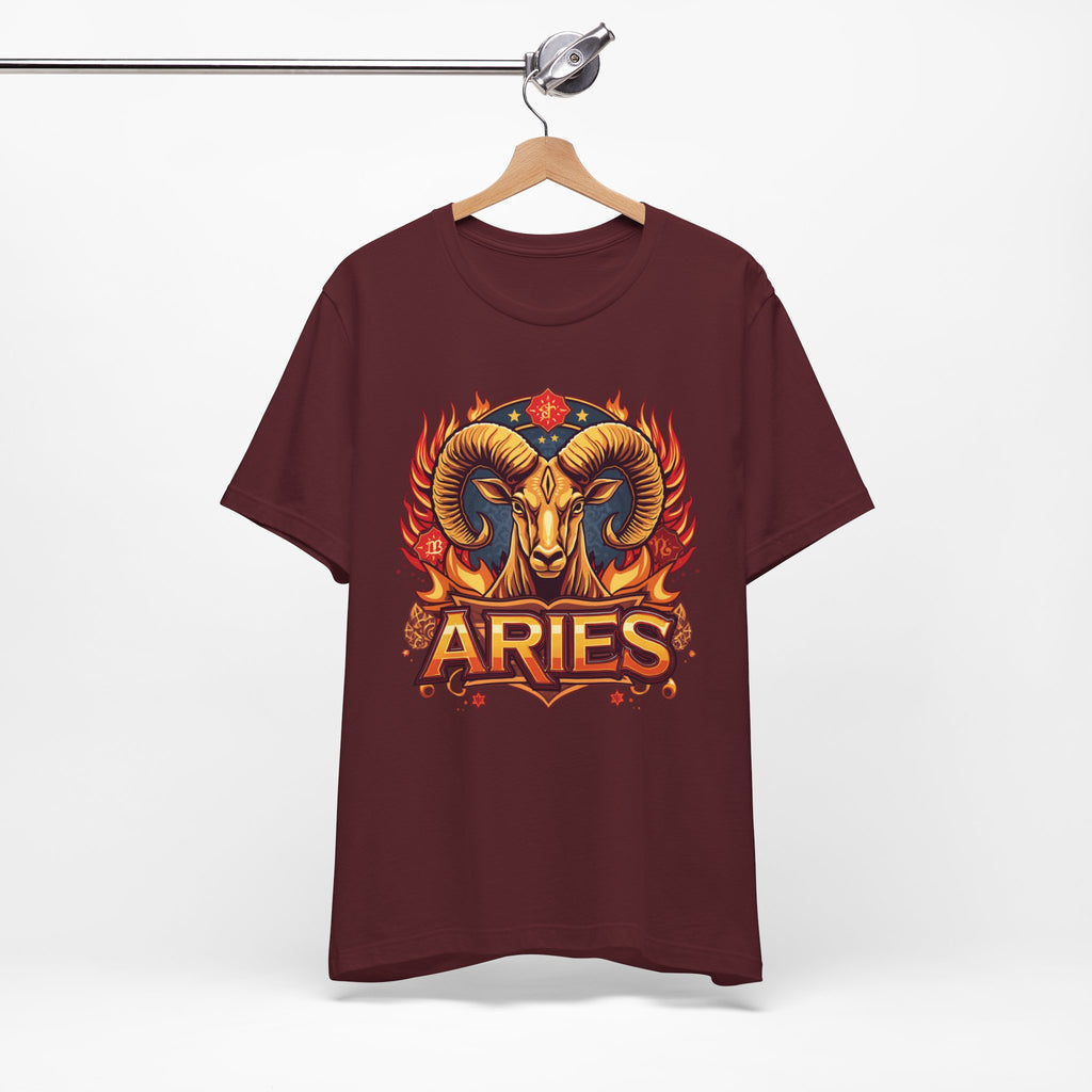 Aries Ram Zodiac The Trailblazer T-Shirt | Bold Flame Astrology Tee