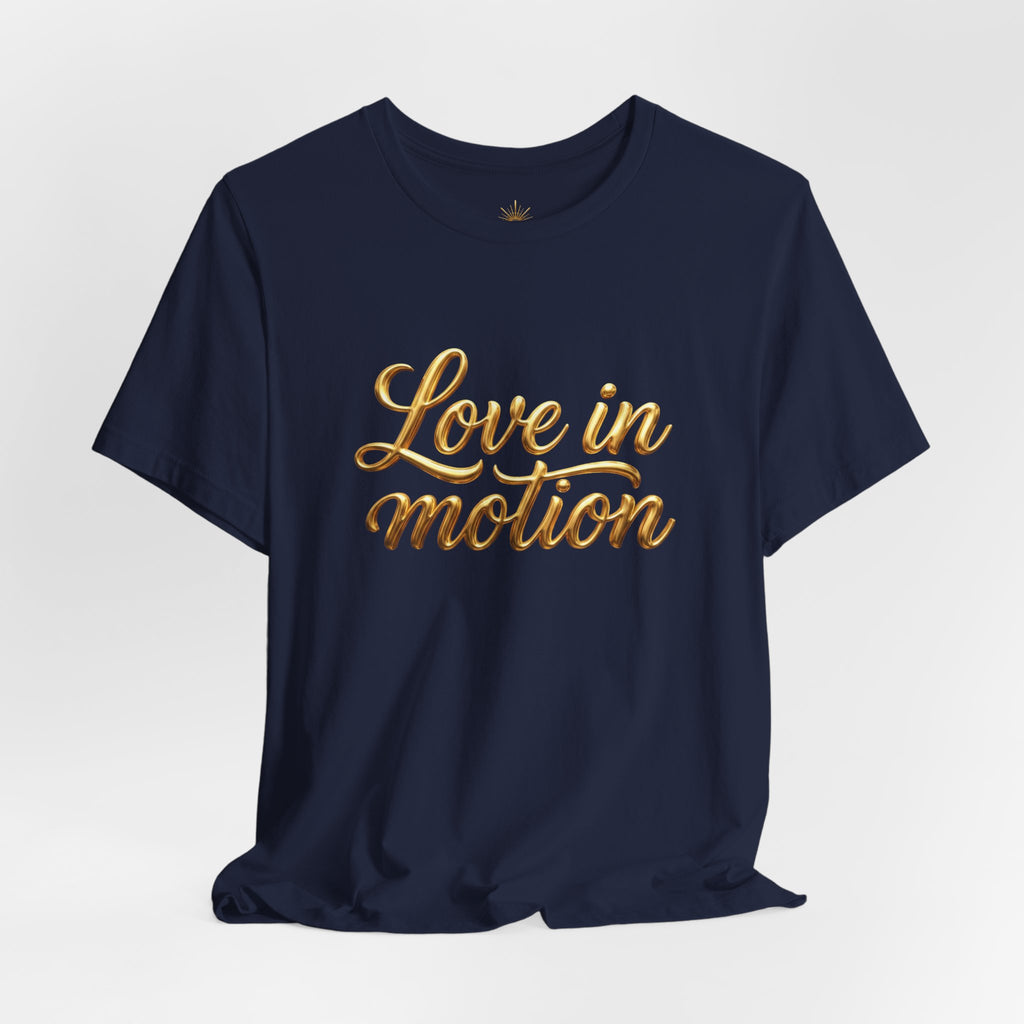 Gold Scorpio Scorpion T-Shirt | Zodiac "Love in Motion" Script
