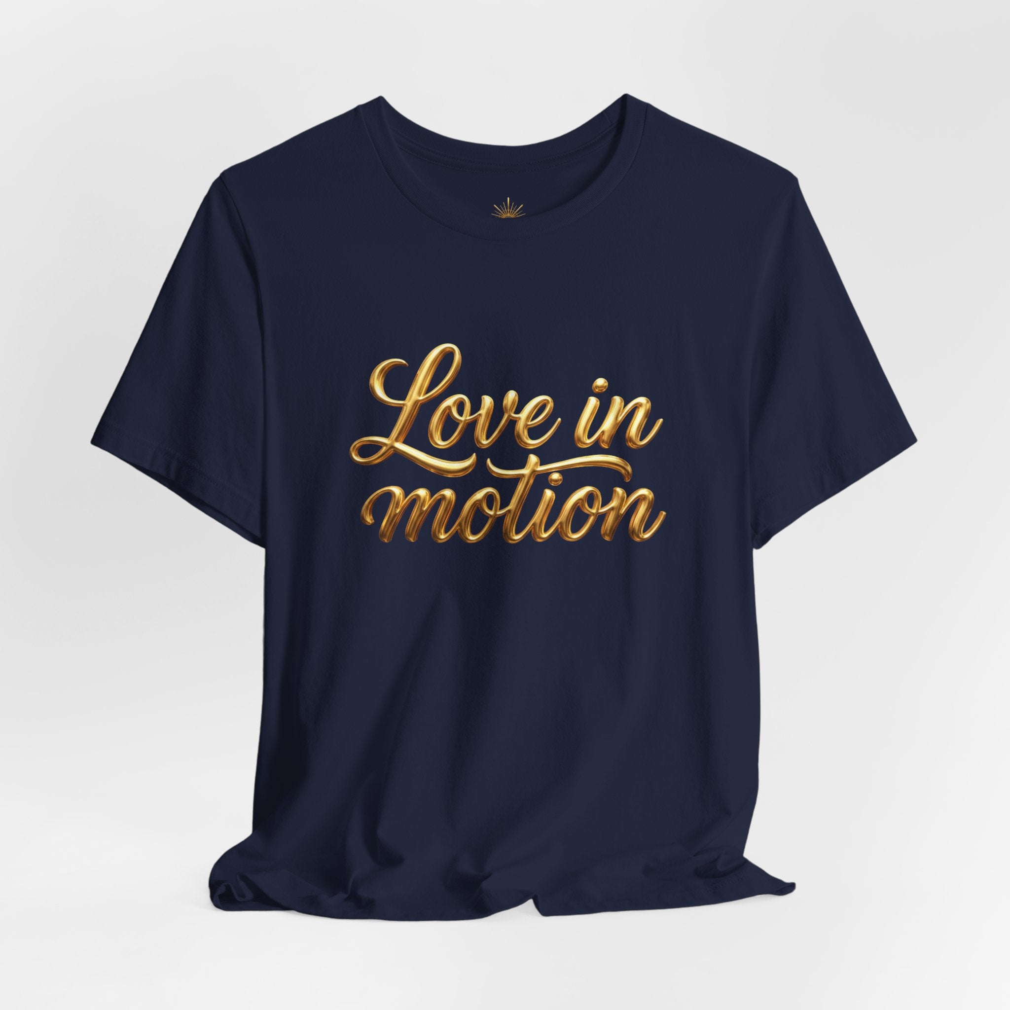 Gold Scorpio Scorpion T-Shirt | Zodiac "Love in Motion" Script