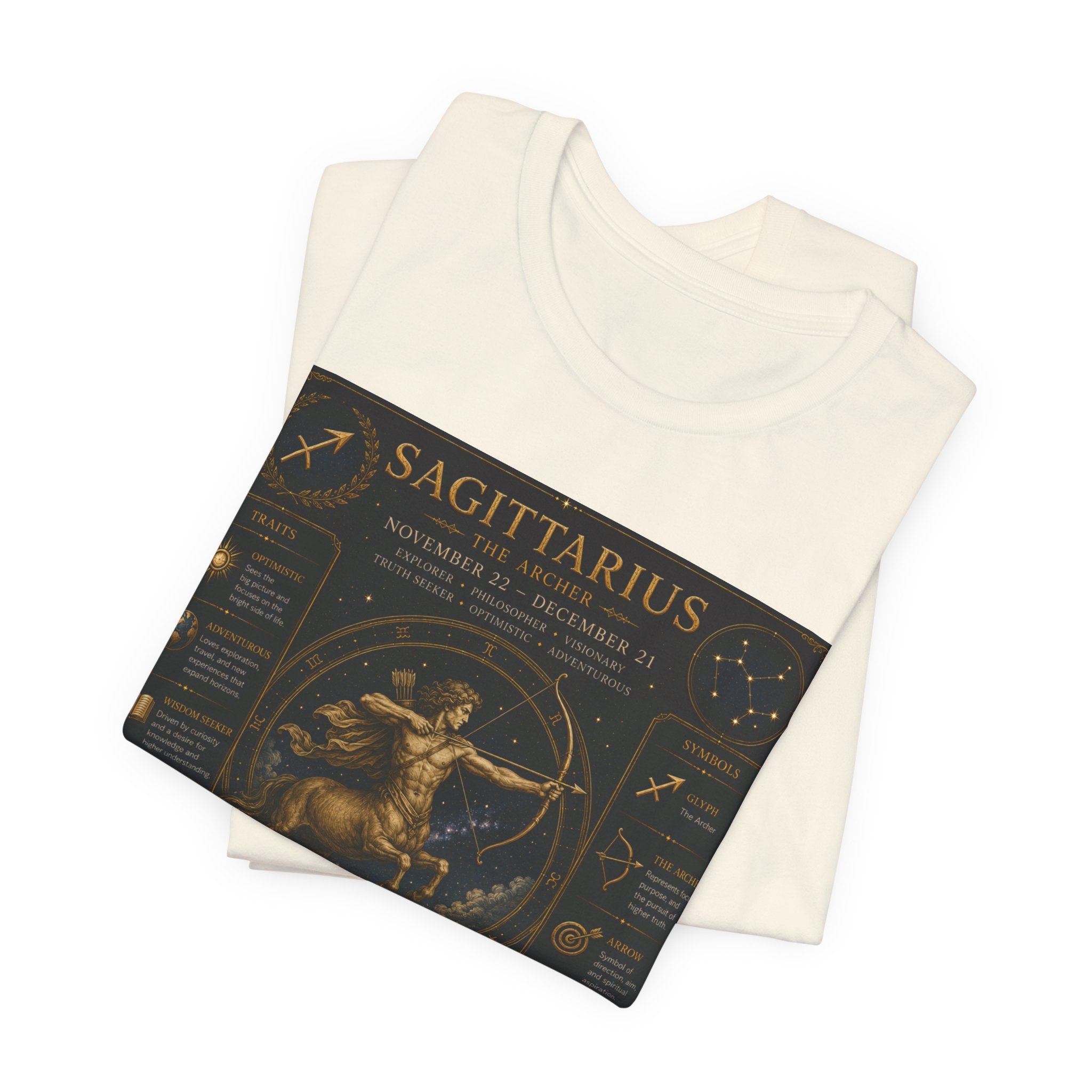 Sagittarius Zodiac Chart T‑Shirt — Astrological Traits & Constellation Tee