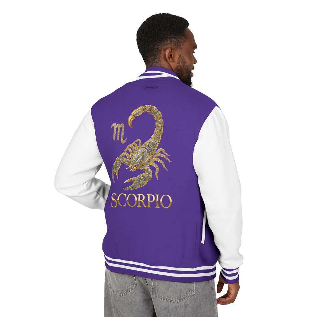 Scorpio Letterman Jacket — Gold Scorpion Varsity Jacket