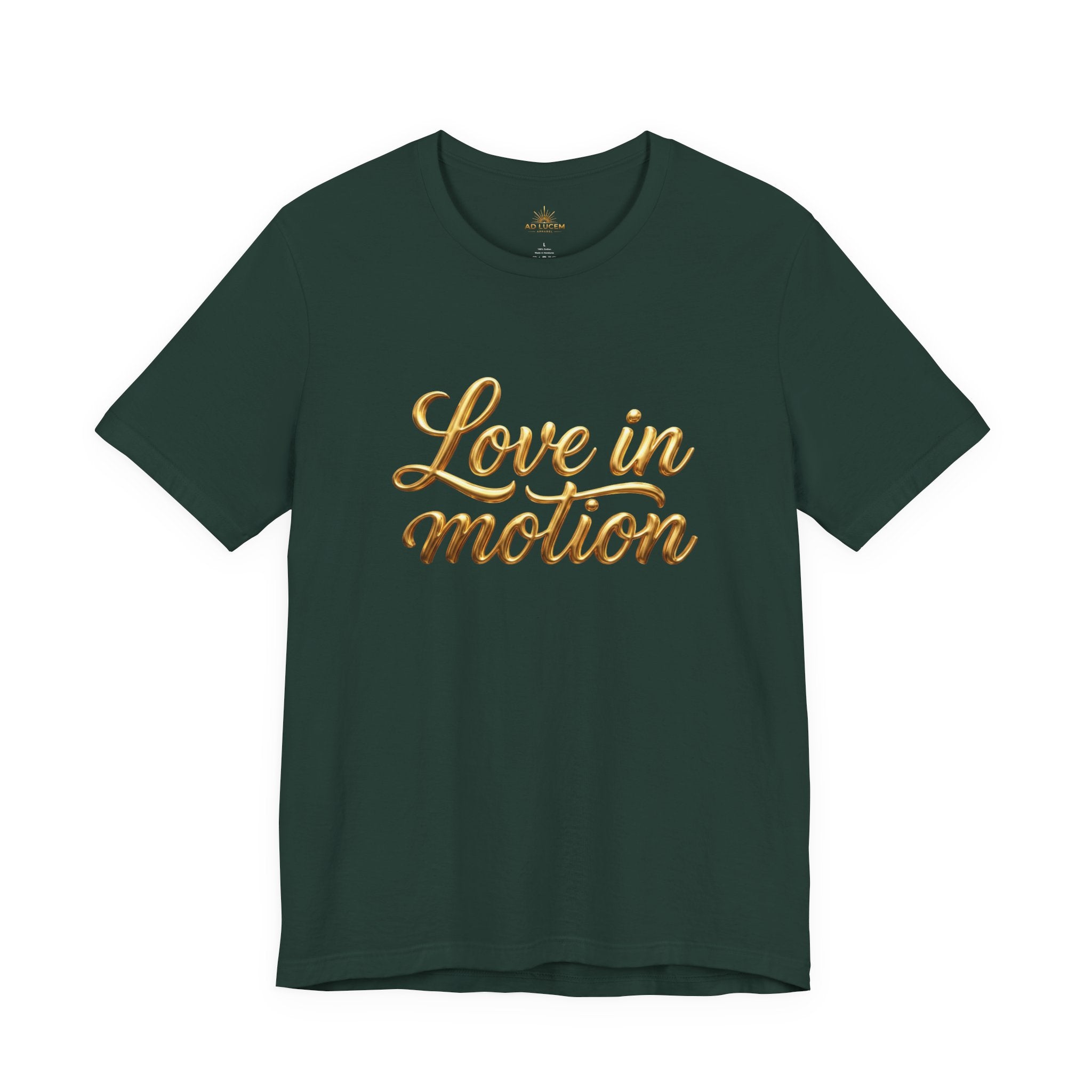 Gold Scorpio Scorpion T-Shirt | Zodiac "Love in Motion" Script